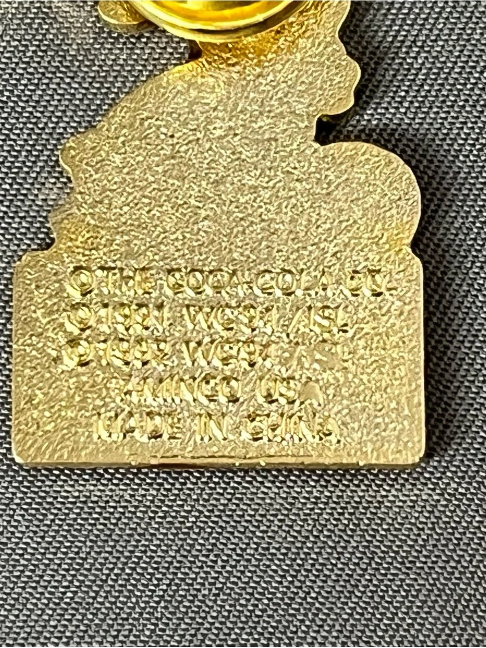 Coca Cola Kids USA Flag Soccer Pin - Red, Blue, Gold Vintage